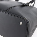BURBERRY Hand Bag Leather Black Silver Auth ka306-9