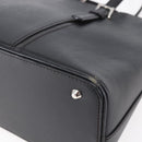 BURBERRY Hand Bag Leather Black Silver Auth ka306-15