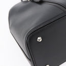 BURBERRY Hand Bag Leather Black Silver Auth ka306-16