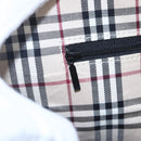 BURBERRY Hand Bag Leather Black Silver Auth ka306-18