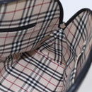 BURBERRY Hand Bag Leather Black Silver Auth ka306-19