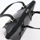 BURBERRY Hand Bag Leather Black Silver Auth ka306-6