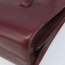 Christian Dior Hand Bag Leather Red Gold Auth ka3061-15