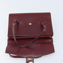 Christian Dior Hand Bag Leather Red Gold Auth ka3061-10