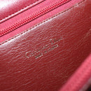 Christian Dior Hand Bag Leather Red Gold Auth ka3061-18