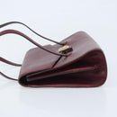 Christian Dior Hand Bag Leather Red Gold Auth ka3061-4