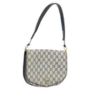 GUCCI GG Supreme Shoulder Bag PVC Navy Gold Auth ka3065-1