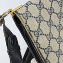 GUCCI GG Supreme Shoulder Bag PVC Navy Gold Auth ka3065-14