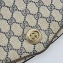 GUCCI GG Supreme Shoulder Bag PVC Navy Gold Auth ka3065-15