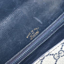 GUCCI GG Supreme Shoulder Bag PVC Navy Gold Auth ka3065-17