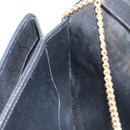 Christian Dior Honeycomb Canvas Chain Bag Leder Schwarz Gold Auth ka3067-19