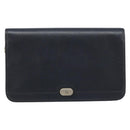 Christian Dior Honeycomb Canvas Chain Bag Leder Schwarz Gold Auth ka3067-2