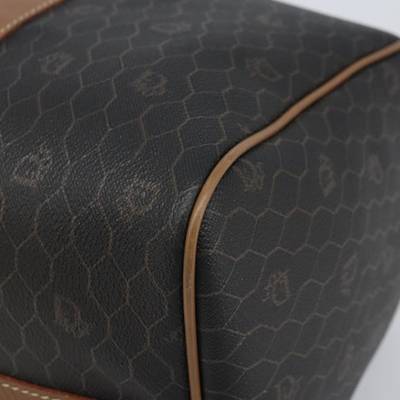 Christian Dior Handtasche Wabenmuster Canvas PVC Schwarz Gold Auth ka3068A