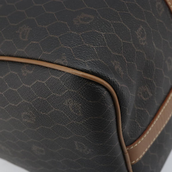 Christian Dior Handtasche Wabenmuster Canvas PVC Schwarz Gold Auth ka3068A