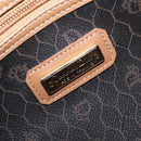 Christian Dior Handtasche Wabenmuster Canvas PVC Schwarz Gold Auth ka3068A-16