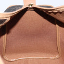 Christian Dior Handtasche Wabenmuster Canvas PVC Schwarz Gold Auth ka3068A-18