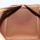 Christian Dior Handtasche Wabenmuster Canvas PVC Schwarz Gold Auth ka3068A-19