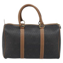 Christian Dior Handtasche Wabenmuster Canvas PVC Schwarz Gold Auth ka3068A-3