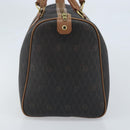 Christian Dior Handtasche Wabenmuster Canvas PVC Schwarz Gold Auth ka3068A-4