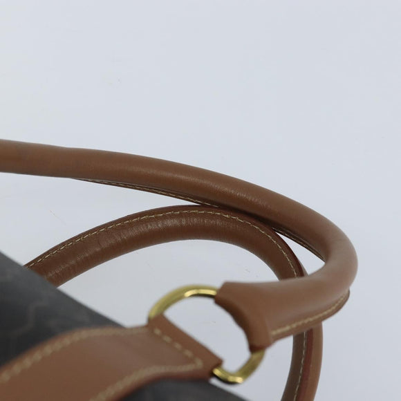Christian Dior Handtasche Wabenmuster Canvas PVC Schwarz Gold Auth ka3068A