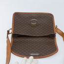 CELINE Macadam Canvas Shoulder Bag PVC Leather Brown Gold Auth ka3071-19