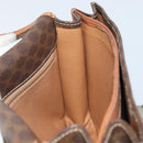 CELINE Macadam Canvas Shoulder Bag PVC Leather Brown Gold Auth ka3071-21
