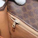 CELINE Macadam Canvas Shoulder Bag PVC Leather Brown Gold Auth ka3071-23