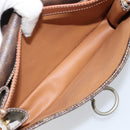 CELINE Macadam Canvas Shoulder Bag PVC Leather Brown Gold Auth ka3071-24