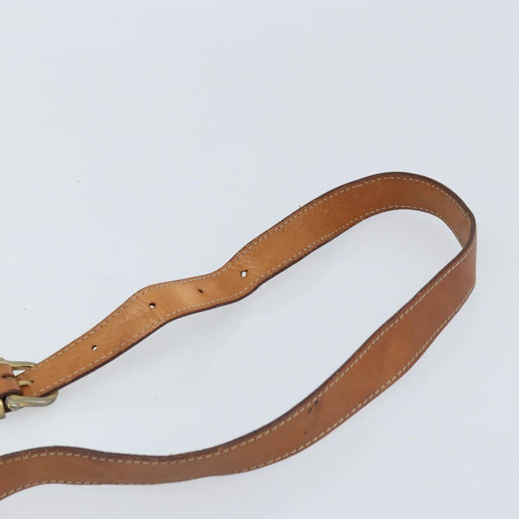 CELINE Macadam Canvas Shoulder Bag PVC Leather Brown Gold Auth ka3071
