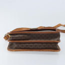 CELINE Macadam Canvas Shoulder Bag PVC Leather Brown Gold Auth ka3071-5