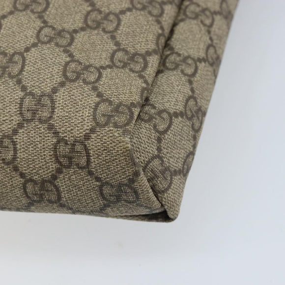 GUCCI GG Supreme Shoulder Bag PVC Gold Beige 223666 Auth ka3073A