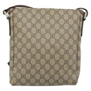 GUCCI GG Supreme Shoulder Bag PVC Gold Beige 223666 Auth ka3073A-3