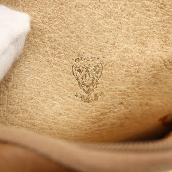 GUCCI Micro GG Canvas Shoulder Bag Beige Gold Auth ka3074
