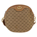 GUCCI Micro GG Canvas Shoulder Bag Beige Gold Auth ka3074-2