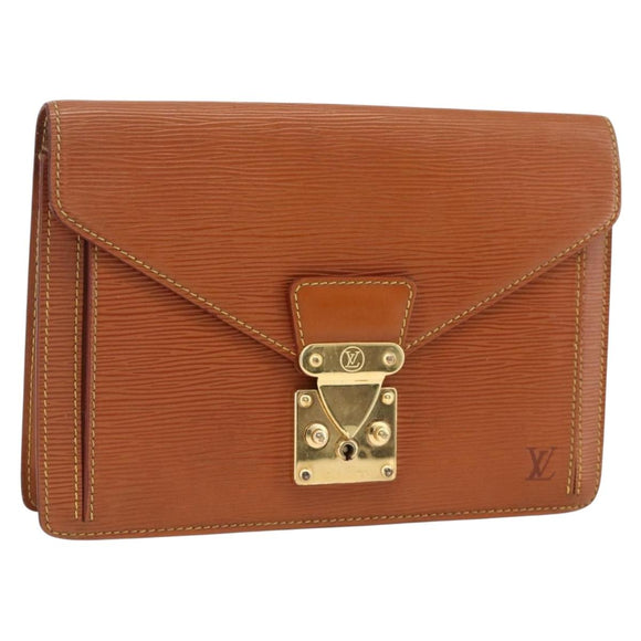 LOUIS VUITTON Epi Serie Dragonne Hand Bag Zipangu Gold M52618 LV Auth ka3076