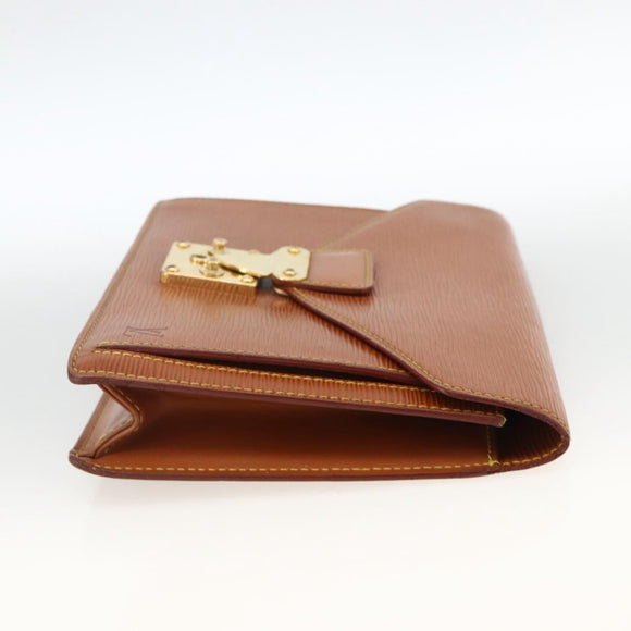 LOUIS VUITTON Epi Serie Dragonne Hand Bag Zipangu Gold M52618 LV Auth ka3076