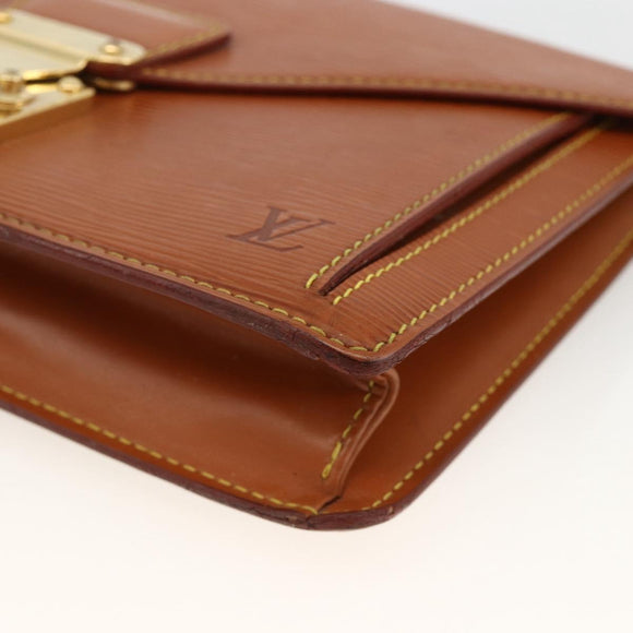 LOUIS VUITTON Epi Serie Dragonne Hand Bag Zipangu Gold M52618 LV Auth ka3076