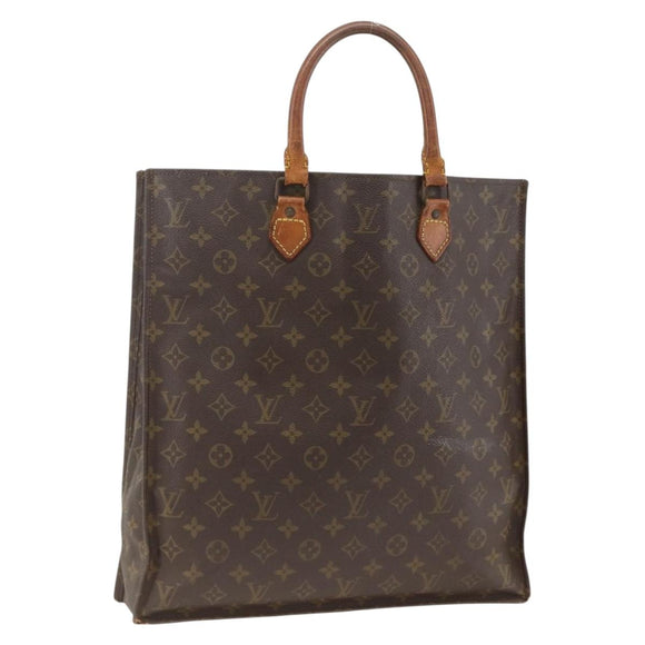 LOUIS VUITTON Monogram Sac Plat Handtasche M51140 LV Auth ka3078