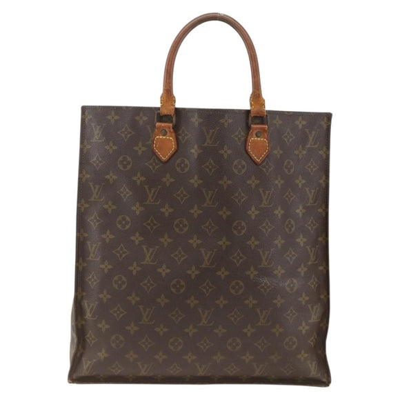 LOUIS VUITTON Monogram Sac Plat Handtasche M51140 LV Auth ka3078