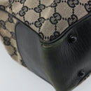 GUCCI GG Canvas Bamboo Hand Bag Beige 112530 Auth ka3079-13
