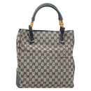 GUCCI GG Canvas Bamboo Hand Bag Beige 112530 Auth ka3079-2
