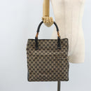 GUCCI GG Canvas Bamboo Hand Bag Beige 112530 Auth ka3079-22