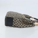 GUCCI GG Canvas Bamboo Hand Bag Beige 112530 Auth ka3079-4