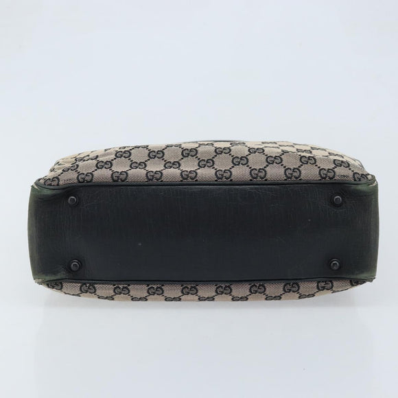 GUCCI GG Canvas Bamboo Hand Bag Beige 112530 Auth ka3079