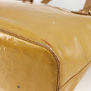 LOUIS VUITTON Monogram Vernis Houston Handtasche Beige M91004 LV Auth ka3081-15