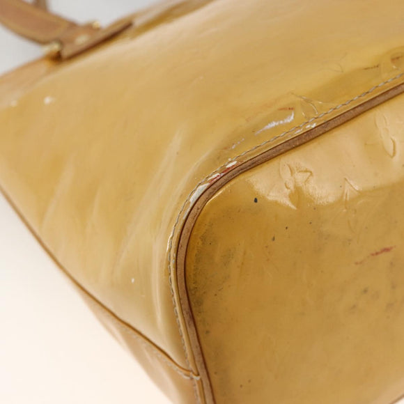 LOUIS VUITTON Monogram Vernis Houston Handtasche Beige M91004 LV Auth ka3081