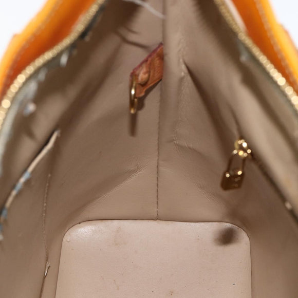 LOUIS VUITTON Monogram Vernis Houston Handtasche Beige M91004 LV Auth ka3081