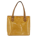 LOUIS VUITTON Monogram Vernis Houston Handtasche Beige M91004 LV Auth ka3081-13