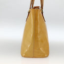 LOUIS VUITTON Monogram Vernis Houston Handtasche Beige M91004 LV Auth ka3081-3