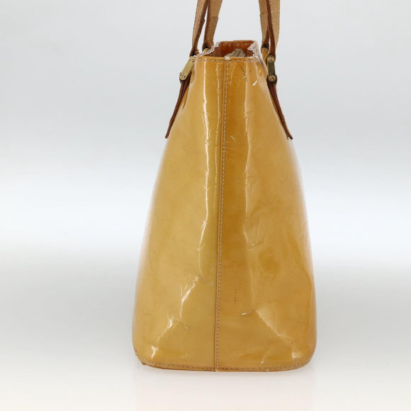 LOUIS VUITTON Monogram Vernis Houston Handtasche Beige M91004 LV Auth ka3081